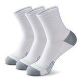Sportsokken met Gedempte Zool - Heren, Dames, Unisex - 3 Paar - Wit - Elastisch en Ademend