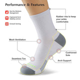 Sportsokken met Gedempte Zool - Heren, Dames, Unisex - 3 Paar - Wit - Elastisch en Ademend