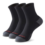 Sportsokken met Gedempte Zool - Heren, Dames, Unisex - 3 Paar - Zwart - Elastisch en Ademend