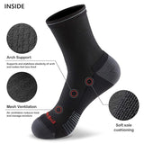 Sportsokken met Gedempte Zool - Heren, Dames, Unisex - 3 Paar - Zwart - Elastisch en Ademend