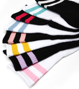 Zwarte en Witte Trendy Sportsokken met Gedempte Zool - Dames - 8 Paar - Zwart en Wit - Elastisch en Ademend