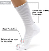 Zwarte en Witte Trendy Sportsokken met Gedempte Zool - Dames - 8 Paar - Zwart en Wit - Elastisch en Ademend
