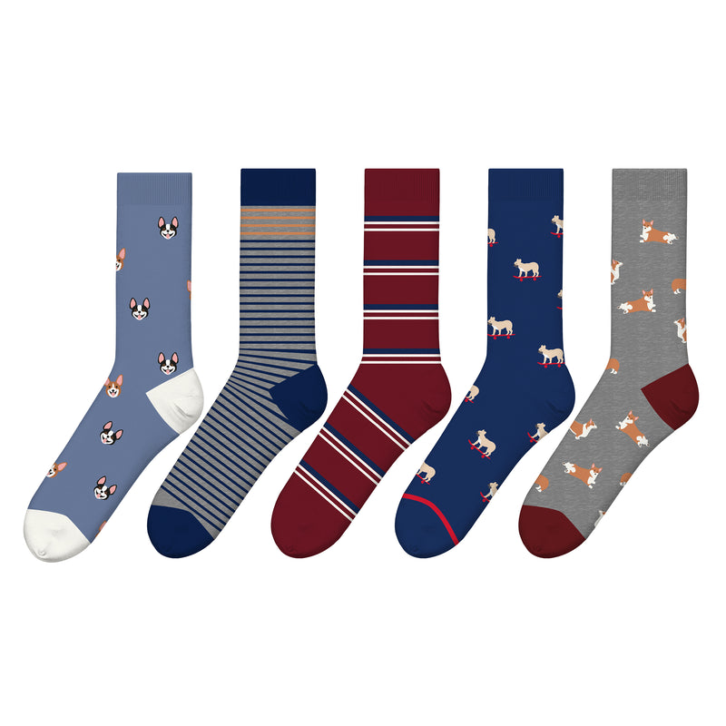 Vrolijke sokken - Heren - 5 Pack - Maat 41-46 - Dieren Patroon