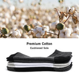 Zwarte en Grijze Enkelsokken - Verstevigende Zool - Heren, Dames, Unisex - 10 Paar - Zwart en Grijs - Gedempte zool