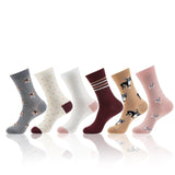 Grappige sokken - Dames - 6 Paar - Maat 36-40 - Honden Patroon