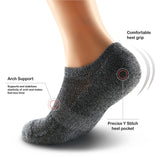 Zwarte Onzichtbare Lage Sokken met Siliconen Grip - Heren, Dames, Unisex - 5 Paar - Zwart - Elastisch en Ademend