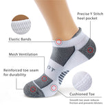 Grijze Enkel Sportsokken - Heren, Dames, Unisex - Grijs - 5 paar - met Demping