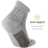 Grijze Rexy Balance Mid Sportsokken met Gedempte Zool - Heren, Dames, Unisex - Grijs - Geschikt voor Elke Sport - Verbeterd Prestaties