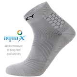 Grijze Rexy Balance Mid Sportsokken met Gedempte Zool - Heren, Dames, Unisex - Grijs - Geschikt voor Elke Sport - Verbeterd Prestaties