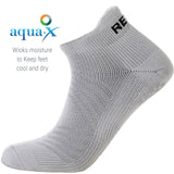 Grijze Rexy Sportsokken Enkelhoog met Gedempte Zool - Heren, Dames, Unisex - Grijs - Geschikt voor Elke Sport - Verbeterd Prestaties