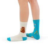 Grappige sokken - Vrolijke Kleurrijke Warme Honing Sokken - Unisex - 6 Paar - Maat 36-38 - Honing Patroon - Perfect Cadeau
