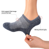 Onzichtbare Lage Sokken met Siliconen Grip in Meerdere Kleuren - Heren, Dames, Unisex - 5 Paar - Maat 42-46 - Wit/Zwart/Grijs/Navy/Blauw - Elastisch en Ademend