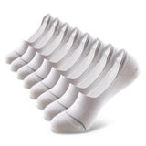 Witte Onzichtbare Lage Sokken met Siliconen Grip - Heren, Dames, Unisex - 8 Paar - Wit - Elastisch en Ademend