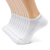 Witte Lage Enkel Sportsokken - Heren, Dames, Unisex - 10 Paar - Wit - Ademend