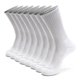 Witte Trendy Sportsokken met Gedempte Zool - Heren, Dames, Unisex - 8 Paar - Wit - Elastisch en Ademend