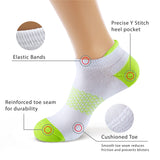 Witte en Kleurrijke Lage Enkel Sportsokken - Heren, Dames - 5 Paar - Wit en Meerdere Kleuren - Elastisch en Ademend