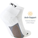 Witte Rexy Sportsokken Enkelhoog met Gedempte Zool - Heren, Dames, Unisex - Wit - Geschikt voor Elke Sport - Verbeterd Prestaties