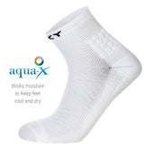 Witte Rexy Balance Mid Sportsokken met Gedempte Zool - Heren, Dames, Unisex - Wit - Geschikt voor Elke Sport - Verbeterd Prestaties