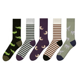 Vrolijke sokken - Heren - 5 Paar - Maat 41-46 - Exotische Dieren Patroon - Perfect Cadeau