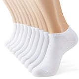 Witte Lage enkelsokken - Heren, Dames, Unisex - 10 Paar - Wit - Elastisch en Ademend