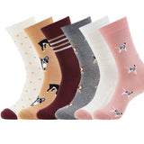 Grappige sokken - Vrolijke Kleurrijke Warme Honden Sokken - Unisex - 6 Paar - Maat 36/38 - Honden Patroon - Perfect Cadeau