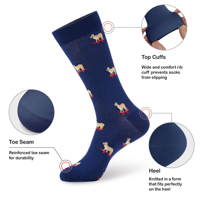 Grappige sokken - Dieren Sokken - 5 Pack - Maat 38 tot 40 - Patroon - Leuke Sokken - Vrolijke Sokken