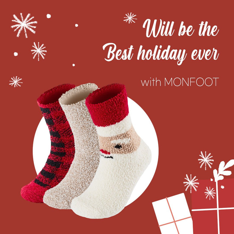 Grappige sokken - Huissokken Kerst - 3 Paar - Warme Sokken -Maat 36-38 - Kerst cadeau