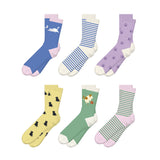 Grappige sokken - Vrolijke sokken- Kleurrijke Warme Kat Sokken - Unisex - 6 Paar - Maat 36-38 - Katten print - Grappige cadeaus