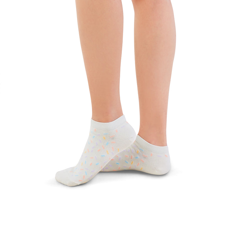 Vrolijke Kleurrijke Onzichtbare Sokken - Dames - 10 Paar - Maat 36-38 - Toetje - Perfect Cadeau voor Haar