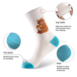 Grappige sokken - Vrolijke Kleurrijke Warme Honing Sokken - Unisex - 6 Paar - Maat 36-38 - Honing Patroon - Perfect Cadeau